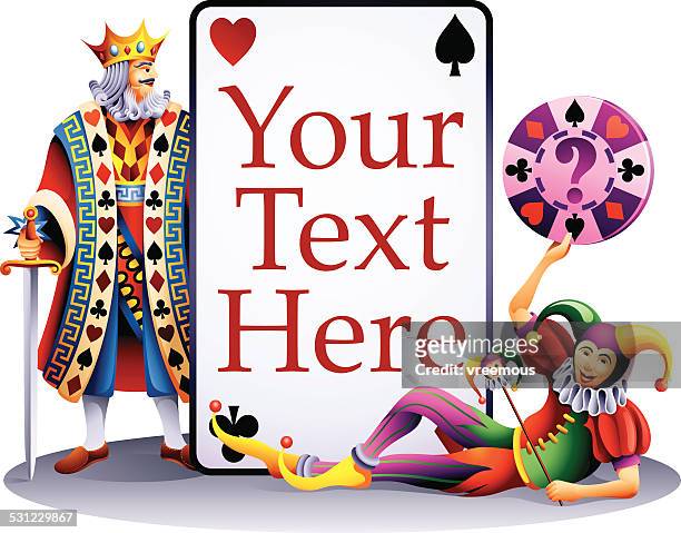 playing card frame - king playing card stock illustrations