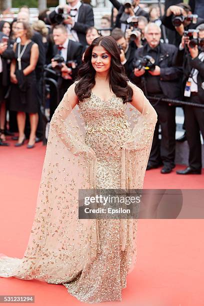 Aishwarya Rai attends the screening of "Slack Bay " at the annual 69th Cannes Film Festival at Palais des Festivals on May 13, 2016 in Cannes, France.
