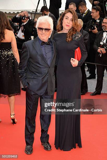 Musician Marc Cerrone and his wife Jill attend the "Slack Bay " premiere during the 69th annual Cannes Film Festival at the Palais des Festivals on...