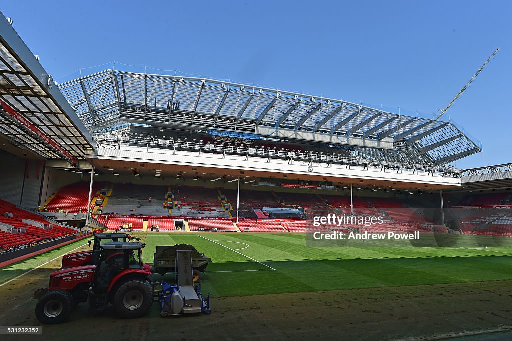 Main Stand Seat Removal At Anfield