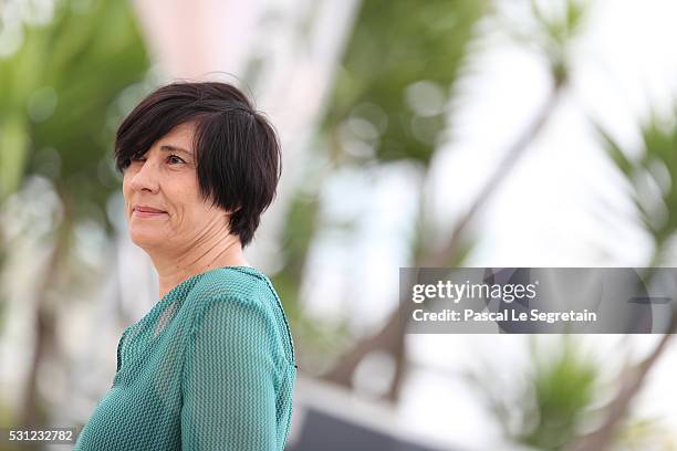 Jury member Catherine Corsini attends "The Dancer" photocall during the 69th annual Cannes Film Festival at the Palais des Festivals on May 13, 2016...