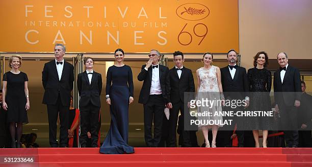 French director Bruno Dumont, French actress Raph, French actress Juliette Binoche, French actor Fabrice Luchini, French actor Brandon Lavieville,...