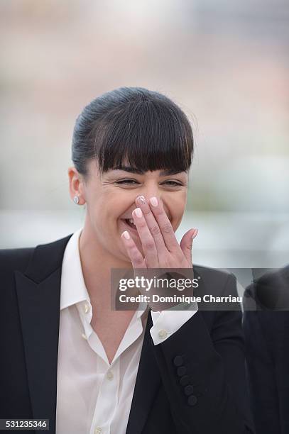 Actress Hayley Squires attends the "I, Daniel Black " photocall during the 69th annual Cannes Film Festival at the Palais des Festivals on May 13,...