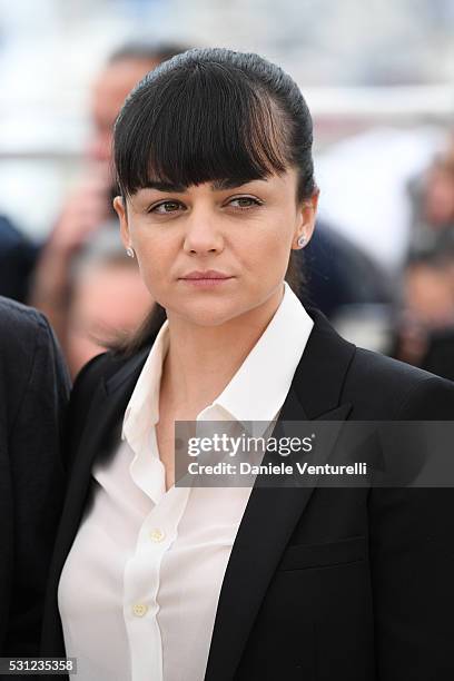 Actress Hayley Squires attends the "I, Daniel Black " photocall during the 69th annual Cannes Film Festival at the Palais des Festivals on May 13,...