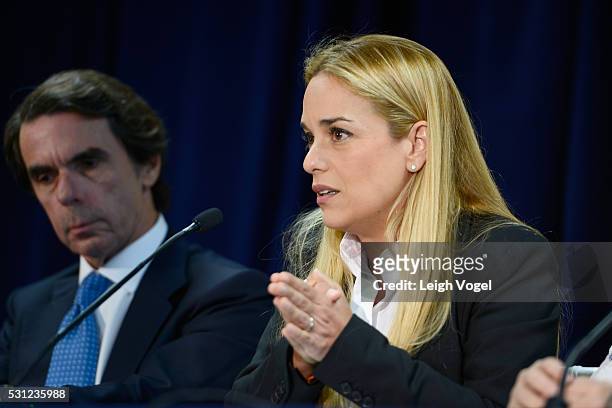 Human Rights Activist Lilian Tintori speaks on stage during Concordia The Americas, a high-level Summit on the Americas organized by Concordia taking...