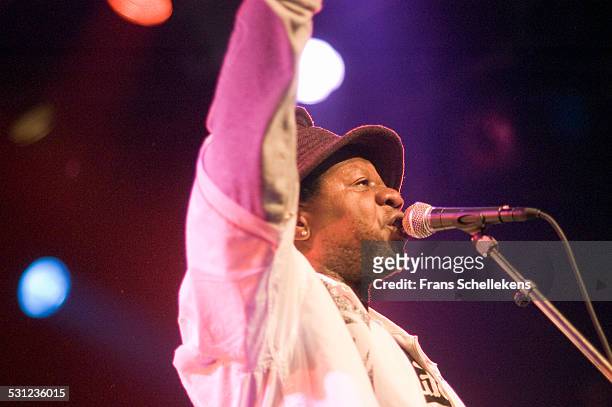 Congolese singer Papa Wemba performs at the Melkweg on September 25th 2004 in Amsterdam, Netherlands.