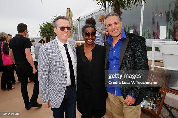 Producer Thom Powers, Festival Director, AFI FEST Jacqueline Lyanga and Screenwriter Jaie Laplante, attends the TIFF and OMDC Cannes 2016 cocktail...