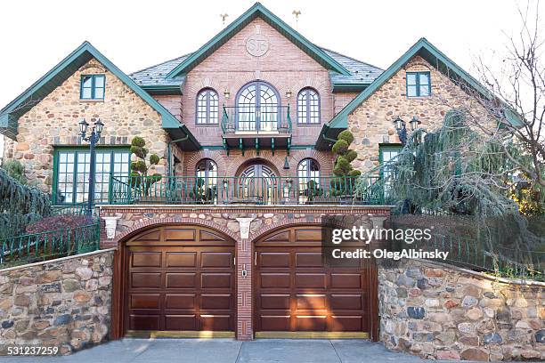 luxury brooklyn house, new york. - dyker heights stock pictures, royalty-free photos & images