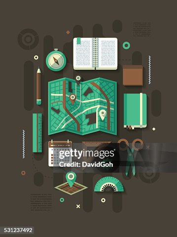 Navigation Flat Design Concept Navigation Flat Design Concept