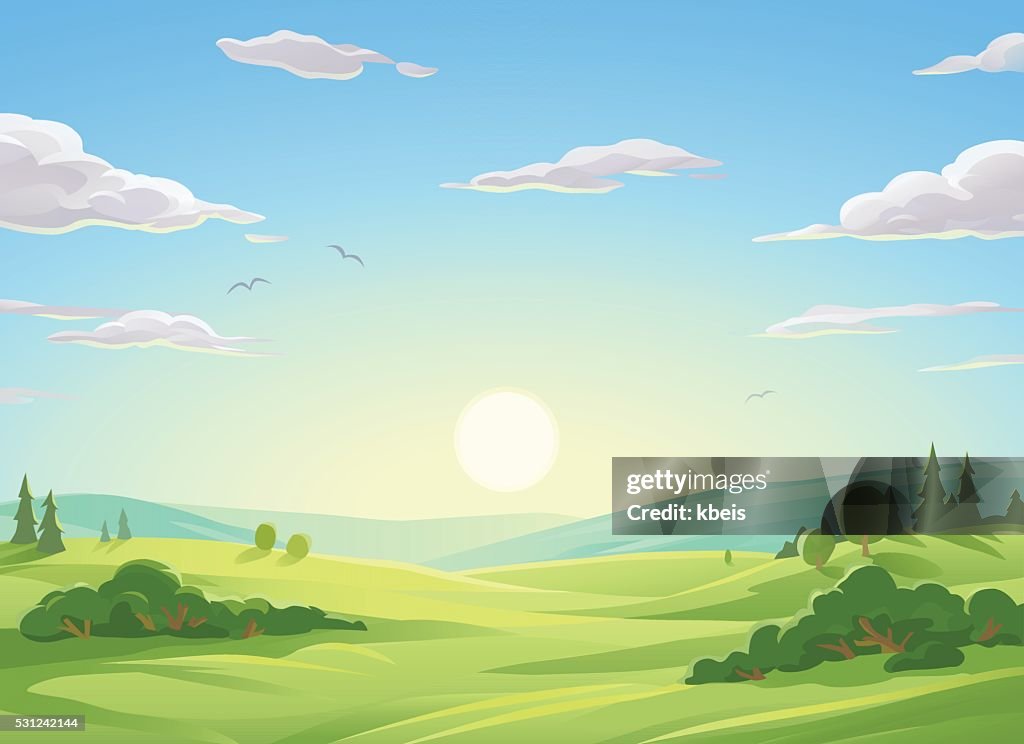 Sonnenaufgang in Green Hills