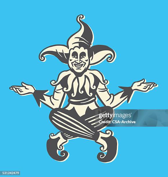 court jester - clown stock illustrations