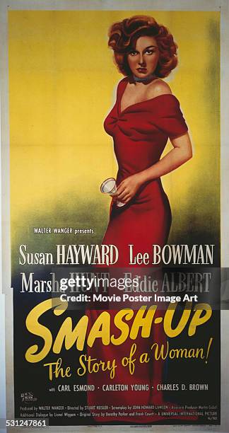 Poster for Stuart Heisler's 1947 drama 'Smash-Up: The Story of a Woman' starring Susan Hayward.