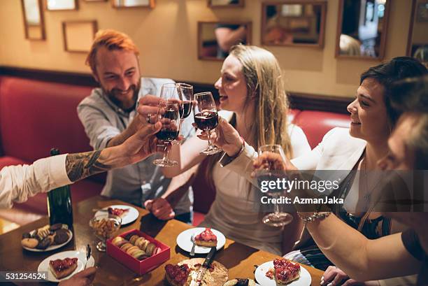 celebrate good times - restaurant paris stock pictures, royalty-free photos & images