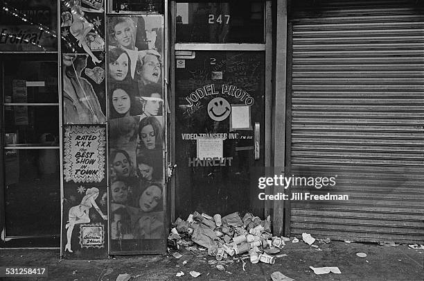 Sex shop in New York City, circa 1976.