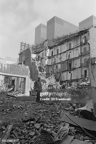Construction site in New York City, circa 1976.