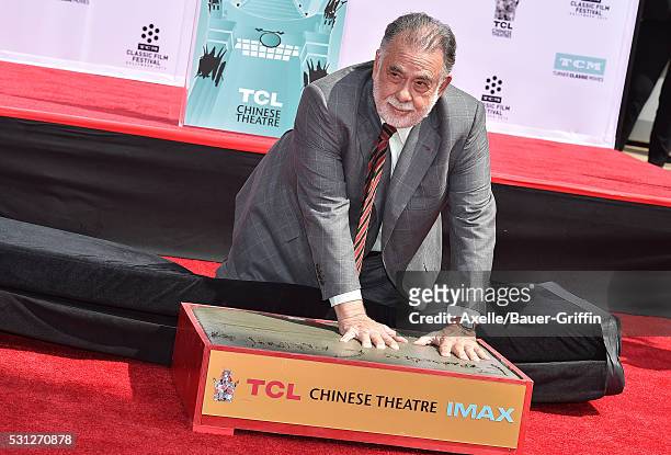 Director Francis Ford Coppola is honored with Hand and Footprint Ceremony at TCL Chinese Theatre IMAX on April 29, 2016 in Hollywood, California.