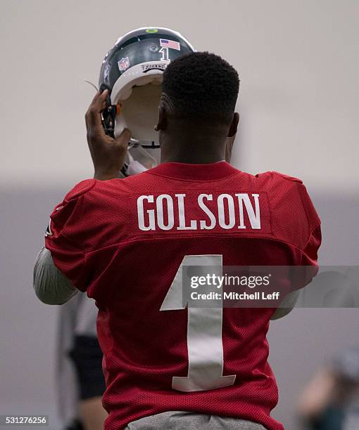 Everett Golson of the Philadelphia Eagles participates in rookie camp at the NovaCare Complex on May 13, 2016 in Philadelphia, Pennsylvania.