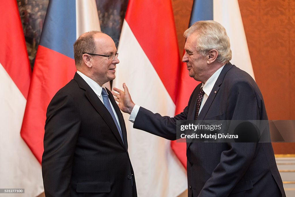 Prince Albert Of Monaco Visits Prague