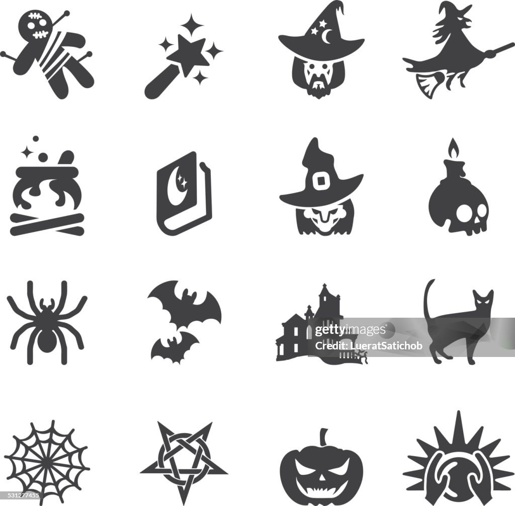 Wizards Silhouette icons | EPS10