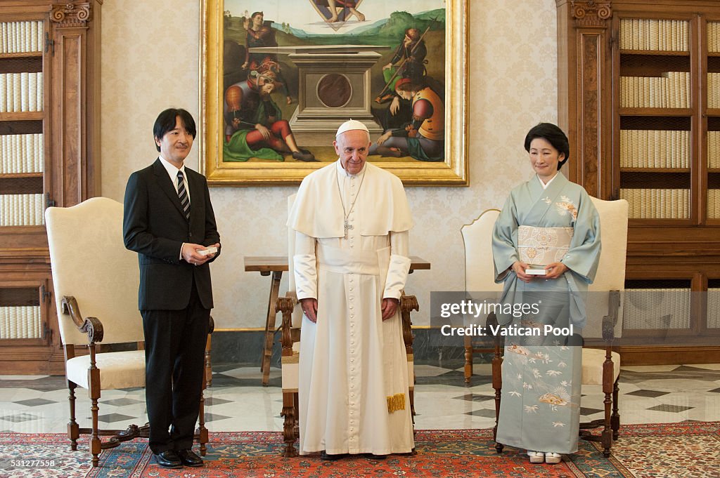 Pope Francis Meets Prince Akishino