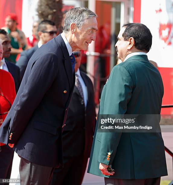 Gerald Grosvenor, Duke of Westminster and King Hamad bin Isa Al Khalifa of Bahrain attend the Royal Windsor Endurance Event on day 3 of the Royal...