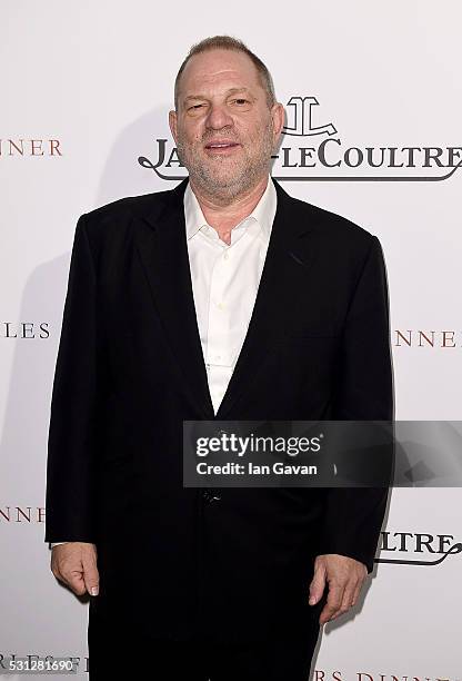 Harvey Weinstein attends as Charles Finch hosts the 8th Annual Filmmakers Dinner with Jaeger-LeCoultre at Hotel du Cap-Eden-Roc on May 13, 2016 in...