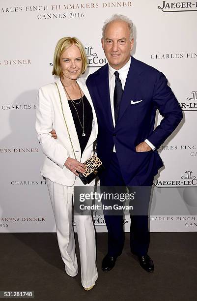 Mariella Frostrup and Charles Finch attend as Charles Finch hosts the 8th Annual Filmmakers Dinner with Jaeger-LeCoultre at Hotel du Cap-Eden-Roc on...