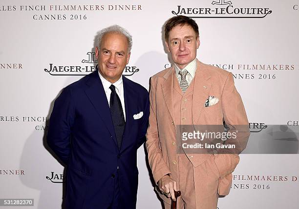 Charles Finch and Nick Foulkes attend as Charles Finch hosts the 8th Annual Filmmakers Dinner with Jaeger-LeCoultre at Hotel du Cap-Eden-Roc on May...