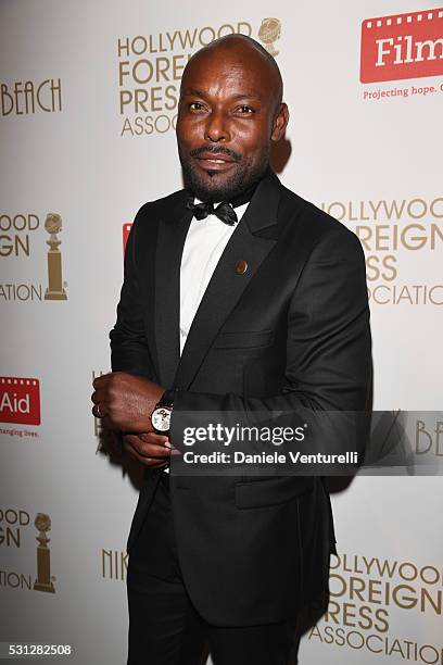 Jimmy Jean-Louis attends The Hollywood Foreign Press Association Honour Filmaid International party during The 69th Annual Cannes Film Festival on...