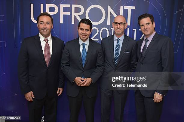 Telemundo & NBC Universo Upfront Press Breakfast -- Pictured: Peter Blacker , Cesar Conde , Luis Silberwasser , Mike Rosen --