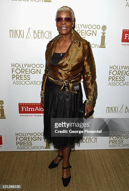 Dionne Warwick attends The Hollywood Foreign Press Association Honour Filmaid International party during The 69th Annual Cannes Film Festival on May...