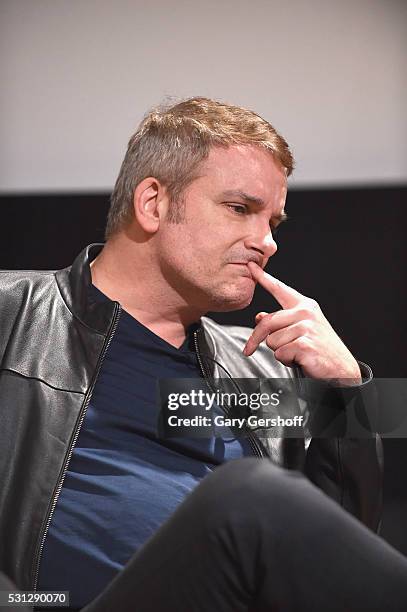 Writer/director Shane Black attends a Q&A with audience members following "The Nice Guys" New York screening at HBO Screening Room on May 13, 2016 in...