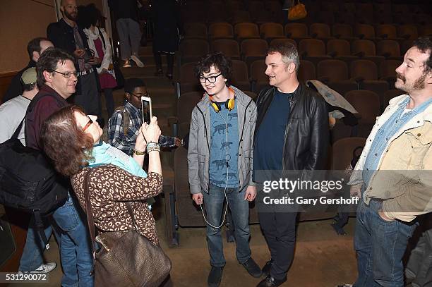 Writer/director Shane Black meets with audience members following "The Nice Guys" New York screening at HBO Screening Room on May 13, 2016 in New...