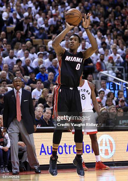 Josh Richardson of the Miami Heat shoots the ball in the second half of Game Five of the Eastern Conference Semifinals against the Toronto Raptors...