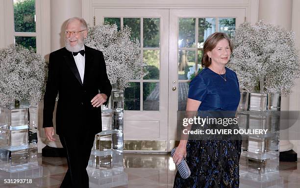 Comedian David Letterman and his wife Regina Lasko arrive at the state dinner in honor of President of Finland and the Prime Ministers of Norway,...