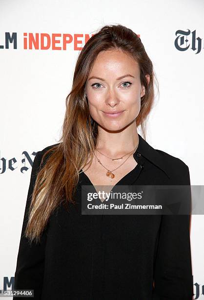 Actress Olivia Wilde poses at the Film Independent Presents Live Read Of "Hannah And Her Sisters" at Times Center on May 13, 2016 in New York City.