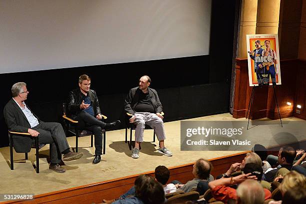 Chief Curator at Museum of the Moving Image, David Schwartz, writer/director Shane Black and producer Joel Silver attend a Q&A with audience members...