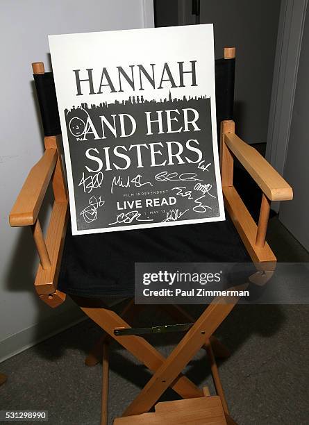 General atmosphere at the Film Independent Presents Live Read Of "Hannah And Her Sisters" at Times Center on May 13, 2016 in New York City.