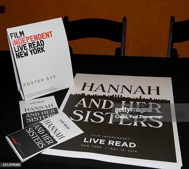 General atmosphere at the Film Independent Presents Live Read Of "Hannah And Her Sisters" at Times Center on May 13, 2016 in New York City.