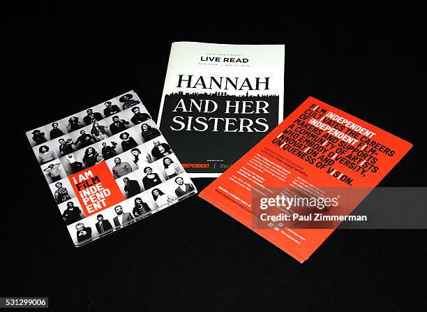 General atmosphere at the Film Independent Presents Live Read Of "Hannah And Her Sisters" at Times Center on May 13, 2016 in New York City.