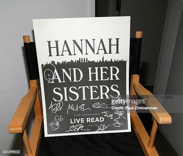 General atmosphere at the Film Independent Presents Live Read Of "Hannah And Her Sisters" at Times Center on May 13, 2016 in New York City.