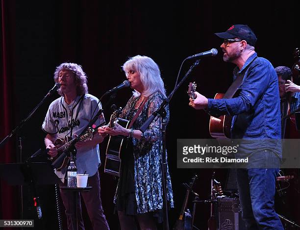 Emmylou Harris & Friends Sam Bush and John Randall perform during a special engagement benefitting Bonaparte's Retreat at City Winery Nashville on...