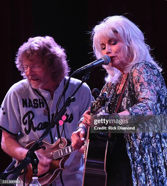 Emmylou Harris & Friends Sam Bush and John Randall perform during a special engagement benefitting Bonaparte's Retreat at City Winery Nashville on...