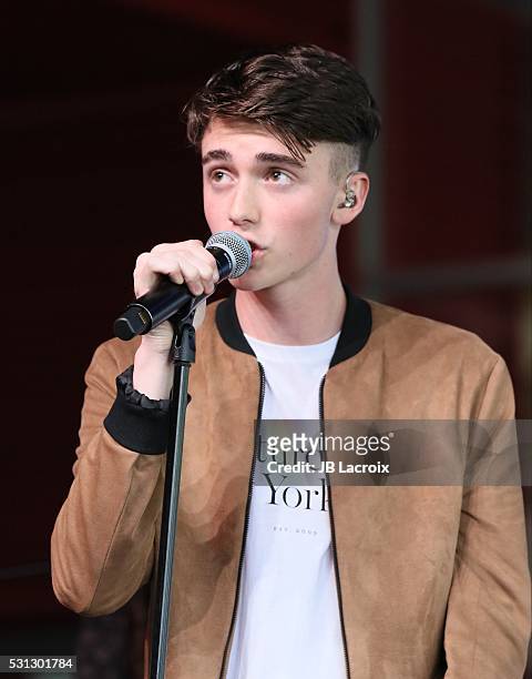 Greyson Chance performs at the YouTube Space LA on May 13, 2016 in Los Angeles California.