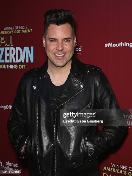 Musician Frankie Moreno attends the opening night of "Paul Zerdin: Mouthing Off" at Planet Hollywood Resort & Casino on May 13, 2016 in Las Vegas,...
