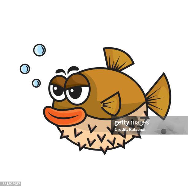 blowfish - pufferfish stock illustrations