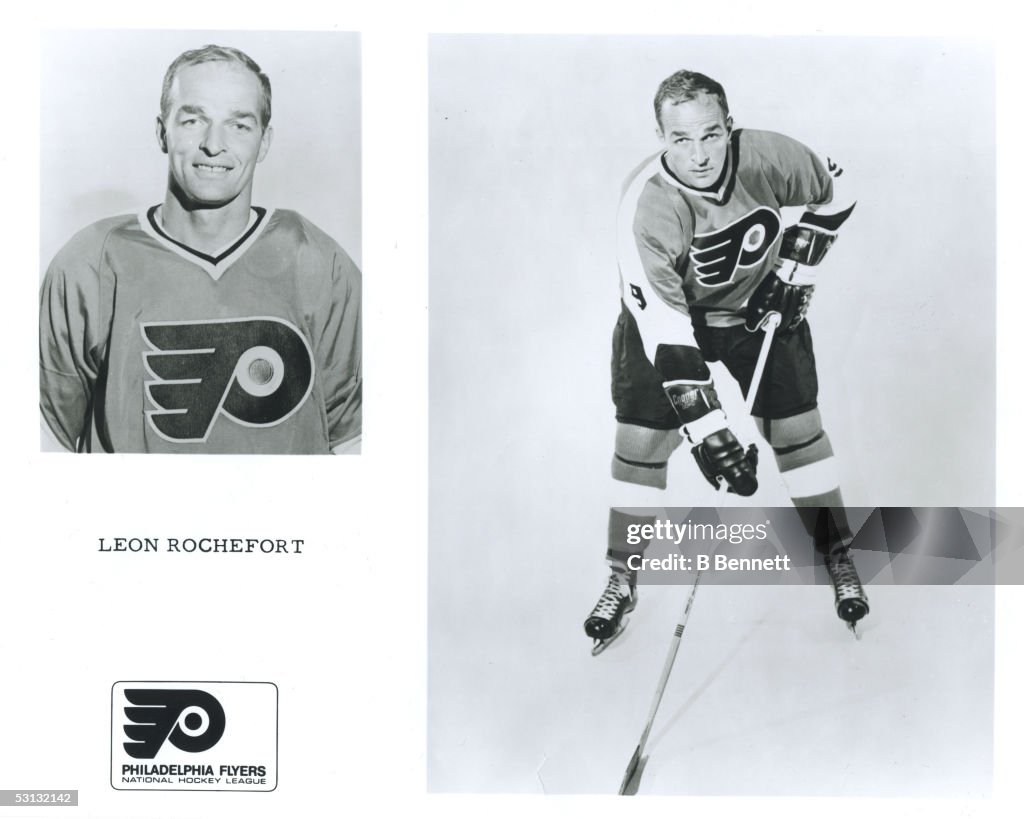 Player Leon Rochefort of the Philadelphia Flyers...