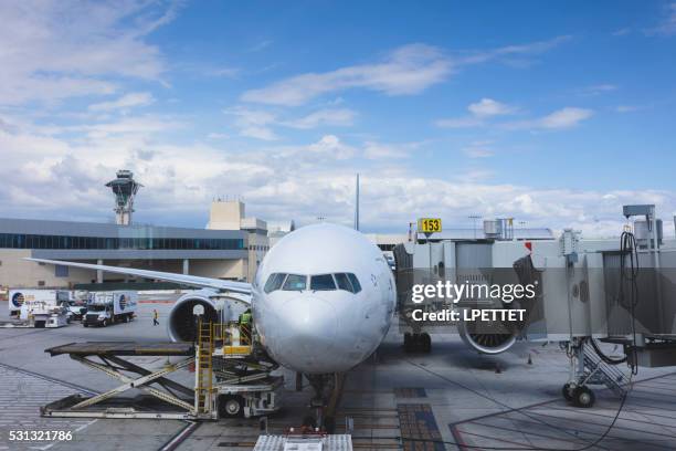 air new zealand - lax airport stock pictures, royalty-free photos & images