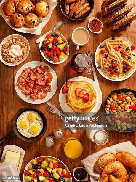 breakfast feast - dark bread bildbanksfoton och bilder