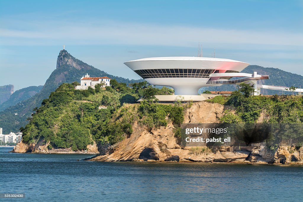 Niteroi Museum church and Christ the Redeemer